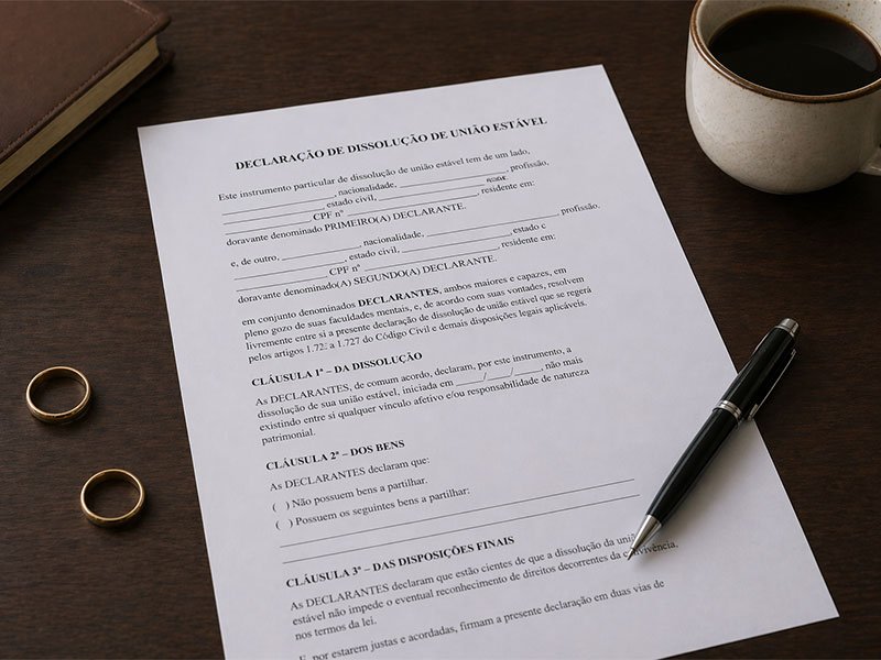 Como fazer corretamente a dissolução de união estável