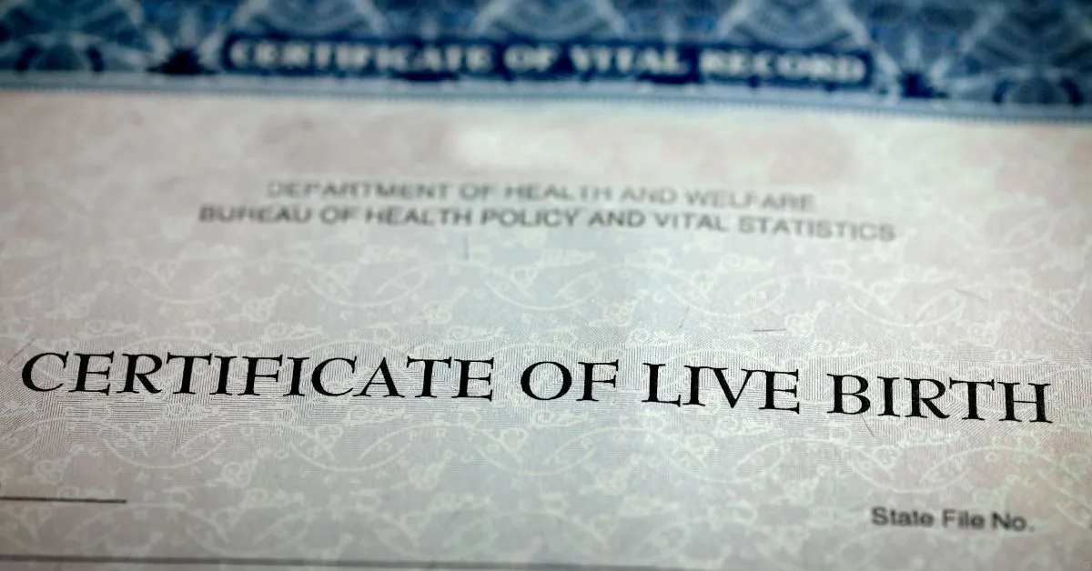 Certidão de nascimento ilustrando a retificação de registro civil para correção de nome, filiação e outros dados.